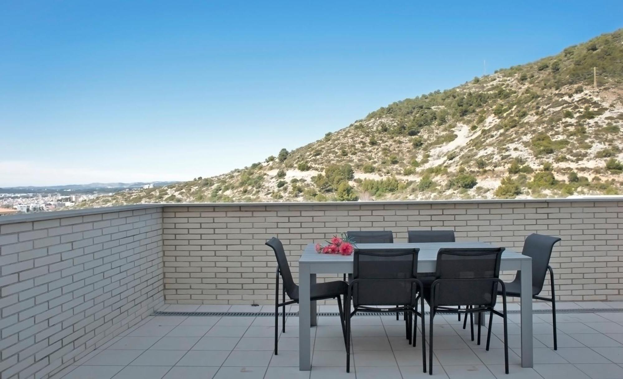 Duplex Moderno 3 Hab Parking, Vistas Al Mar Y Terraza Lägenhet Sitges Exteriör bild